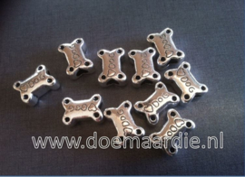 Bot 'love dog' groot gat, zilver, gat 4,5 mm