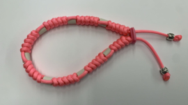 Round tekenhalsband 33 cm. Baby roze