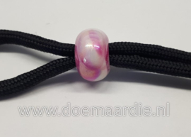 Gemarmerde parelmoer kraal, fuchsia, gat 5,5 mm