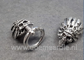 Indian skull, zilverkleur