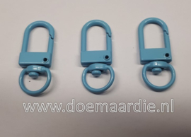 Sleutelhanger licht blauw, 32 mm