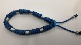Round tekenhalsband 33 cm. Twist warm turquoise paars