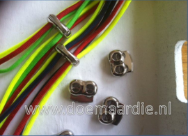 Metalen cord locker, stopper met 2 gaten