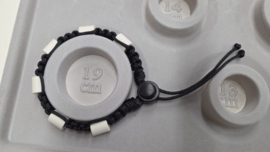 Keramiek armband met stoppertje. zwart, 19-22 cm