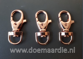 Sleutelhanger metaal, rose gold, 50 mm