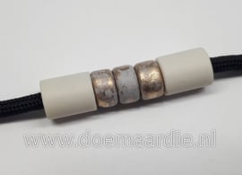 Grieks keramiek, gold, blue grey, gat ong 4,0 mm