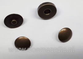 Magnetische drukknoop, antiek messing, 10 mm