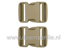 Buckle , mega coyote, doorvoer 50 mm per 2