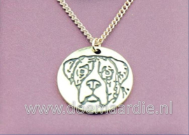 Boxer ketting, zilverkleur