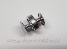Magnetische drukknoop, zilverkleur, 14 mm