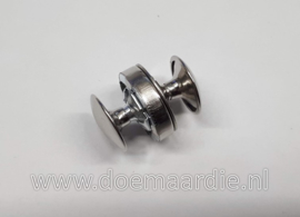 Magnetische drukknoop, gun metal, 14 mm