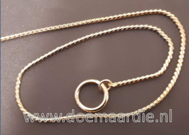 Show halsband, snake ketting. gold, 60 cm