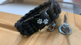 Paracord bracelet met pootjes sluiting
