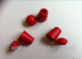 Koordeind, cord end, rood