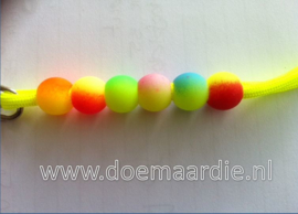 Regenboog neon kralen, gat 5 mm, per 20!!!