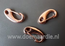 Metalen clipsluiting- musketonhaak, rose gold, 32 mm