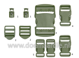 Buckle , set army groen 9 delig