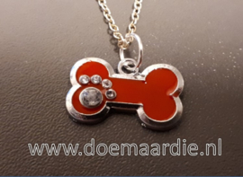 Ketting botje met strass pootje.