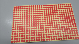 Markerings stickertjes rond, rood, 476 stuks op vel