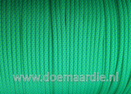 Paracord, 550 type 3,  diamond neon groen Caribisch blue