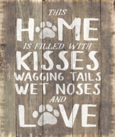 Diamond painting, this home is filled with kisses