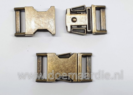 Antiek messing buckle, doorvoer 16 mm