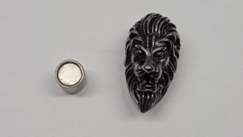 Leeuw, RVS, zilverkleur