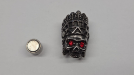 Indian skull, RVS, zilverkleur