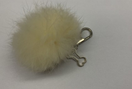 Hondenpoot fluffy, creme wit, met botje