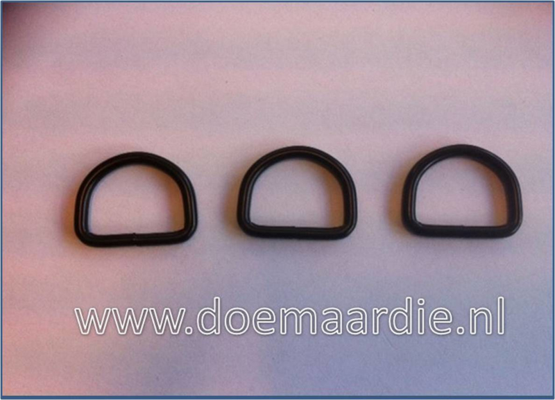 D ring mat zwart, 25 mm x 4,5