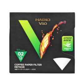 Hario Meteor Paper Filter V60 02 Box - White 50 Sheets