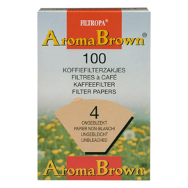 Filtropa Aroma Brown koffiefilters maat 4, 100 stuks