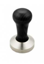 Motta Tamper 58mm rvs/hout zwart handvat vlakke bodem 345gr