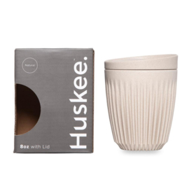 Huskee Cup & Lid - 8oz/24cl - Natural