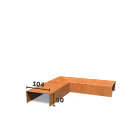 Cortenstaal Overzet Profiel Binnenhoek 300x300x50 (x104)