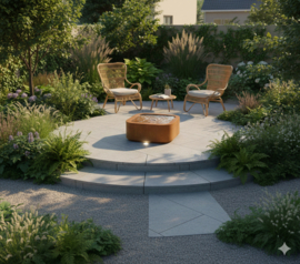 Watertafel 'Alessandro' 100x100x40 cm incl. ledverlichting & pomp