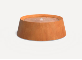 Watertafel 'Magma' cortenstaal Ø120xH40 cm  incl. ledverlichting & pomp
