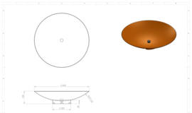 Cortenstaal waterschaal 'Elvio' Ø80xH21 cm