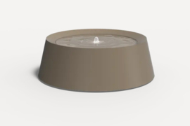 Watertafel 'Magma' aluminium Ø120xH40 cm  incl. ledverlichting & pomp