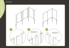 5 stuks Cortenstaal sfeerpaneel 'Bamboo II' 1100x50x1800