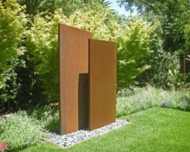 Cortenstaal tuinwand/muur 'Sotto'  100x15x135 cm