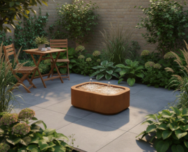 Watertafel 'Alessandro' 120x80x40 cm incl. ledverlichting & pomp