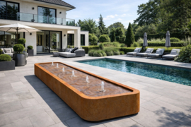 Watertafel 'Alessandro' 600x100x40 cm incl. ledverlichting & pomp