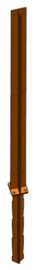 Cortenstaal sfeerpaneel 'Bamboo III' 1100x50x1800