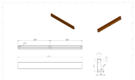 Cortenstaal keerwand 2000x50x200 mm