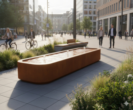 Watertafel 'Alessandro' 300x100x40 cm incl. ledverlichting & pomp