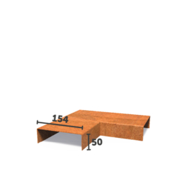 Cortenstaal Overzet Profiel Binnenhoek 300x300x50 (x154)