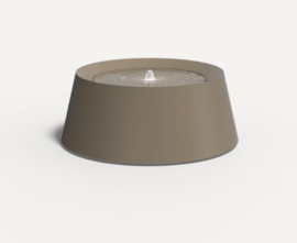 Watertafel 'Magma' aluminium Ø100xH40 cm  incl. ledverlichting & pomp