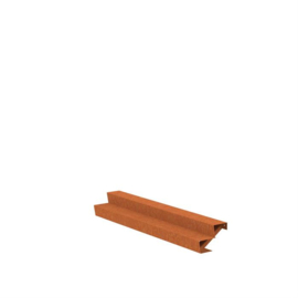 Trap van Cortenstaal met 2 treden B2500xD480xH340 mm