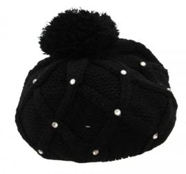 BEANIE SPARKLE- ZWARTE BEANIE